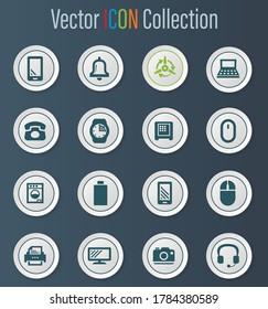 Home appliances vector icons for user interface design