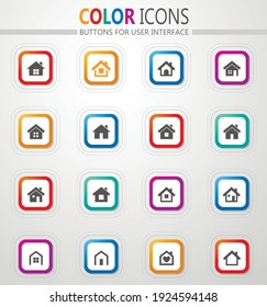 Home appliances vector icons for user interface design