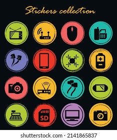 Home appliances vector icons for user interface design
