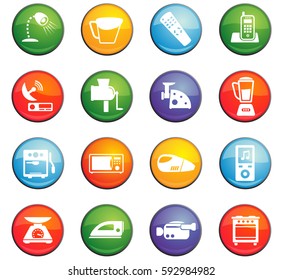 home appliances vector icons for user interface design