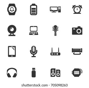 Home appliances vector icons for user interface design