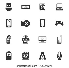 Home appliances vector icons for user interface design