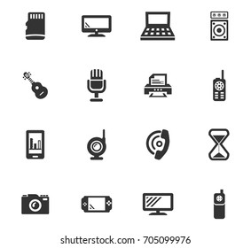 Home appliances vector icons for user interface design