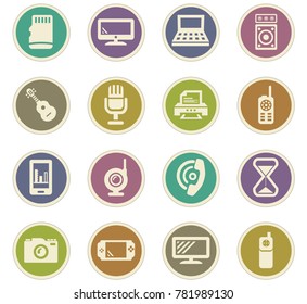 Home appliances vector icons for user interface design