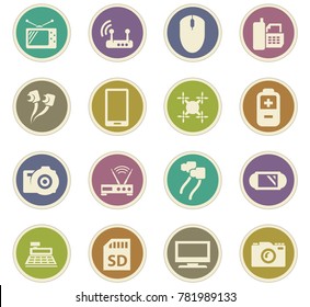 Home appliances vector icons for user interface design
