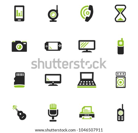 Home appliances vector icons for user interface design