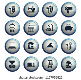 home appliances vector icons for web and user interface design