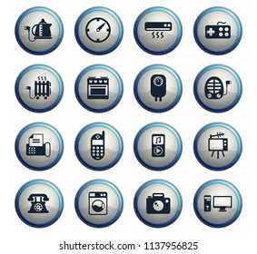 home appliances vector icons for web and user interface design