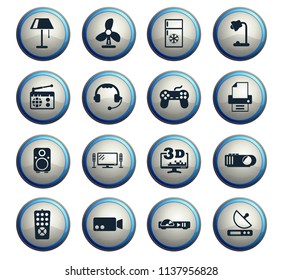 home appliances vector icons for web and user interface design