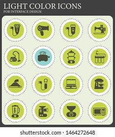 home appliances vector icons for web and user interface design