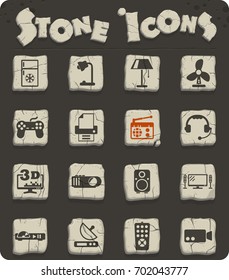 home appliances vector icons for web and user interface design
