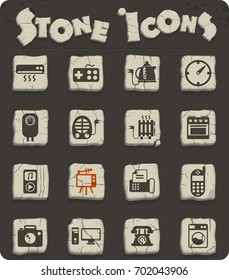 home appliances vector icons for web and user interface design