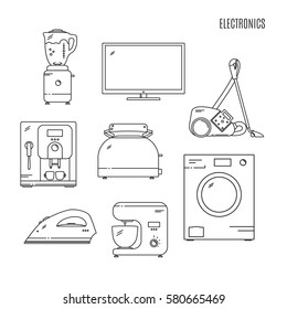 Home appliances. Vector illustration.