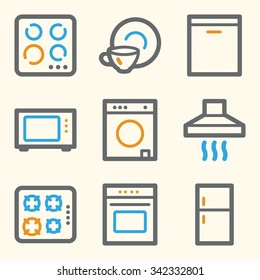 Web-Symbole von Haushaltsgeräten