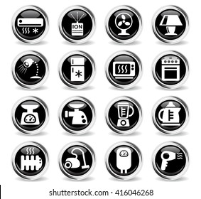 home appliances web icons for user interface design
