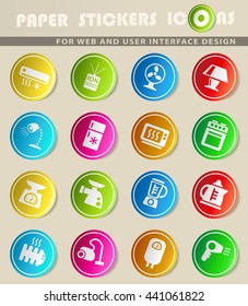 home appliances web icons for user interface design