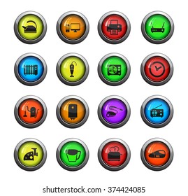 Home applicances color icon for web sites and user interface
