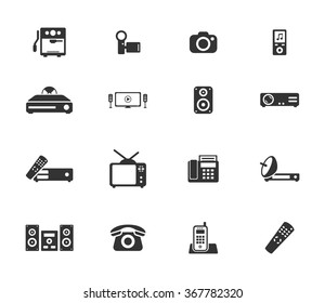 Home applicances simple icons for web