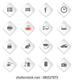 Home applicances  simply symbols for web and user interface