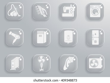 Home applicances  simply symbols for web and user interface