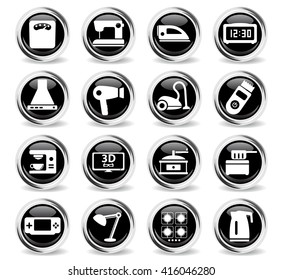 Home applicances  simply symbols for web and user interface