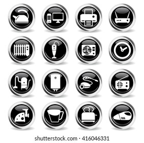 Home applicances  simply symbols for web and user interface