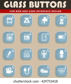 Home applicances simply symbols for web and user interface