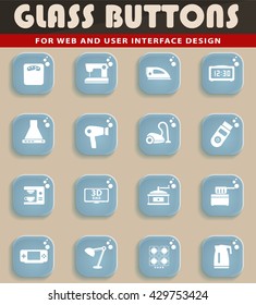 Home applicances simply symbols for web and user interface