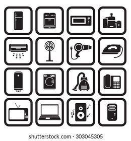 Home applience icons set