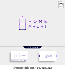 home architect logo minimalis design vector icon element isolated