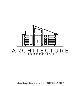 home architecture vector. building line icon illustration design