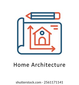 Home Architecture Vector Two Color Icon. Eps file 10
