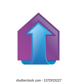 home arrow building Logo