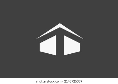 Diseño de logotipo de inicio y flecha