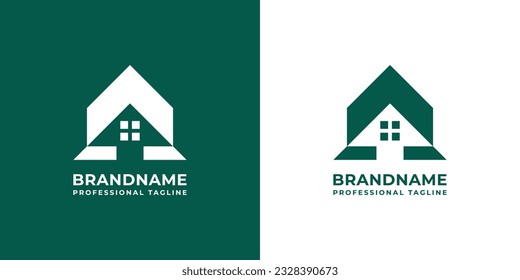 Home-Bogen-Logo, geeignet für jedes Geschäft im Zusammenhang mit Home und Business Progress