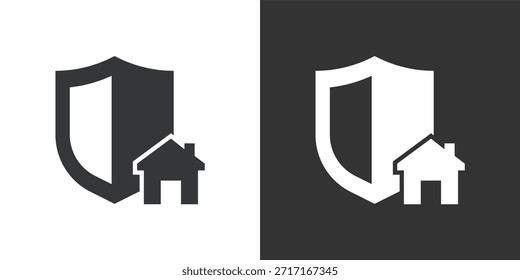 Icono de Protección de activos domésticos. Icono de la serie de glifos sólidos