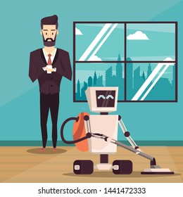 Home assistent, AI robot, city of tomorow