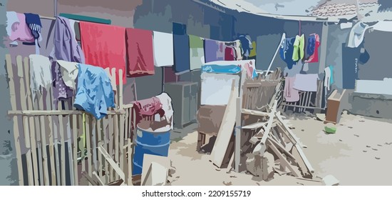 home atmosphere in the village of west java