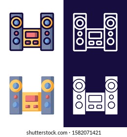 Home Audio System Icon Set - Home Appliance