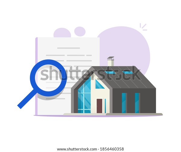 Home audit\
review vector, house building inspection illustration, property\
apartment documentation quality, examine of architecture\
construction, rent or buy information\
research