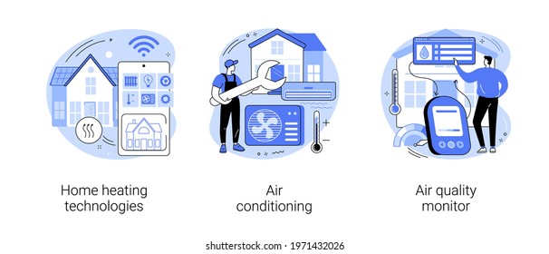 Home automation abstract concept vector illustrations.