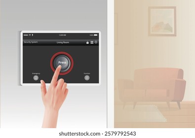 Home automation control smart devices, lighting, and security with a tablet.