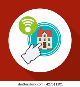 Home automation design. smart house icon. house concept