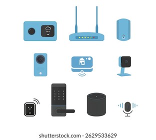 Home Automation Devices – Clean Flat Vector Set