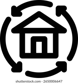 Home Automation, Domotics, Smart Home Outline Icon