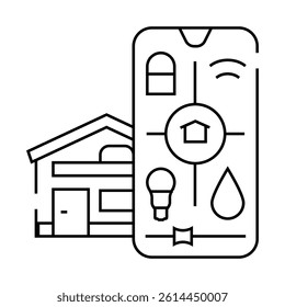home automation efficient line icon vector. home automation efficient sign. isolated contour symbol black illustration