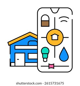 home automation efficient line icon vector. home automation efficient sign. isolated symbol illustration