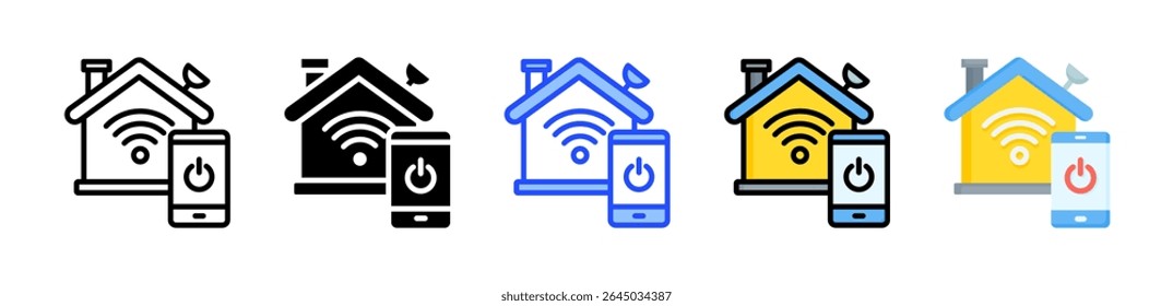Home Automation Icon Collection With Multiple Styles