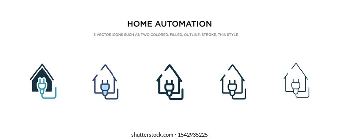 home automation icon in different style vector illustration. two colored and black home automation vector icons designed in filled, outline, line and stroke style can be used for web, mobile, ui