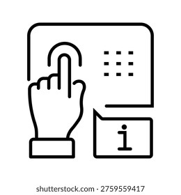 Home automation icon. Technology and smart home line symbol. Black and white.